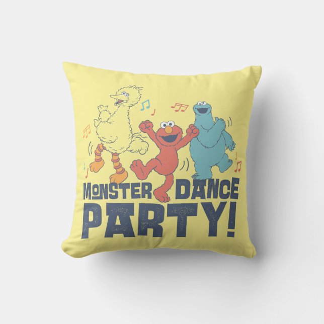 Coussin Rue Sésame | Monster Dance Party (Recto)