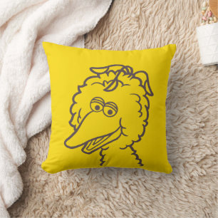 Coussin Rue Sésame   Oiseau brillant