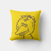 Coussin Rue Sésame | Oiseau brillant (Recto)