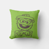 Coussin Rue Sésame | Oscar le Grouch Bright (Recto)