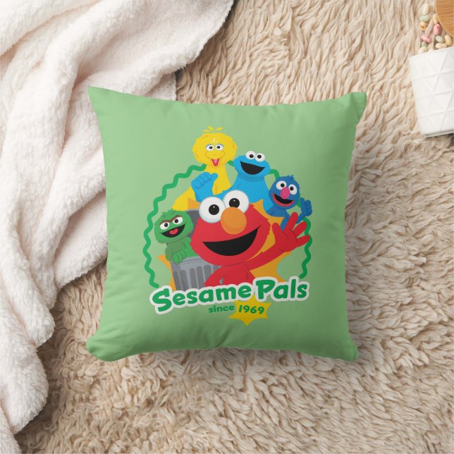 Coussin Rue Sésame | Sesame Pals depuis 1969 (Couverture)