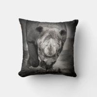 Running Rhinoceros : Wild Animal Portrait.