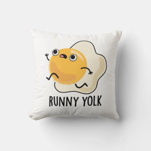 Coussin Runny Yolk Funny Food Egg Pun