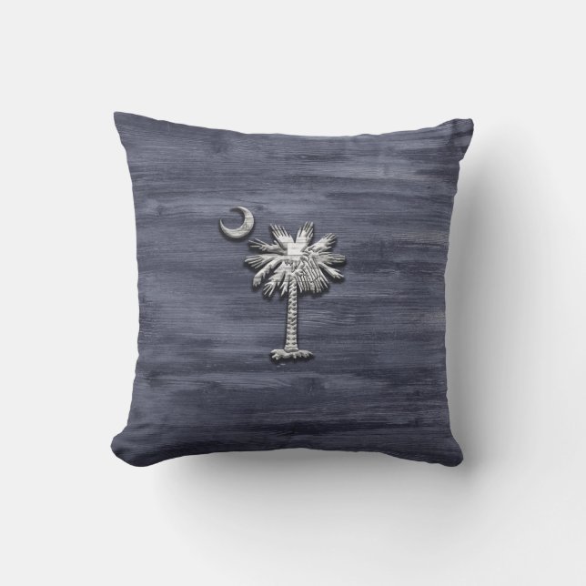 Coussin Russe Caroline du Sud Palmetto et Lune (Recto)