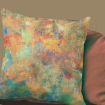 Coussin Rust & Earth Abstract Design<br><div class="desc">L'oreiller moderne à jetons présente un design artistique de brosse dans une palette de couleurs rouille et terre avec des accents jaune or, orange, bleu et vert. Un design artistique dans une palette de couleurs complémentaires, cet oreiller design est voué à ajouter une touche de couleur à toute pièce moderne....</div>