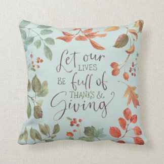 Coussin Rustic Country Fall Folid aquarelle Merci