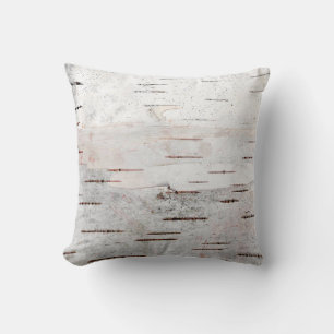 Coussin Rustic Country Nature Birch Bark Photo