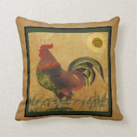 Rustic Country Rooster Americana Coloré