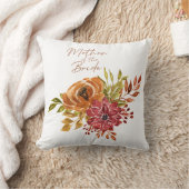 Coussin Rustic Fall Floral Mère de la mariée Mariage (Couverture)