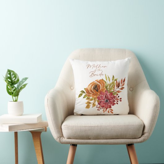 Coussin Rustic Fall Floral Mère de la mariée Mariage (Chaise)