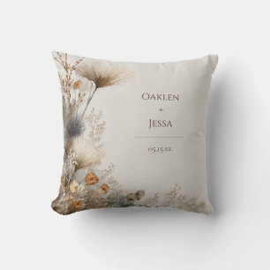 Coussin Rustic Folk Art Floral Mariage
