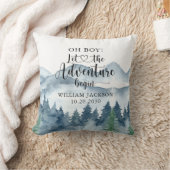 Coussin Rustic Forest Adventure Mountains Boy Nursery (Couverture)