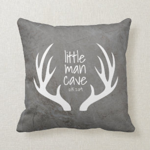 Coussin Rustic Grey et Antlers Petite Grotte de Man