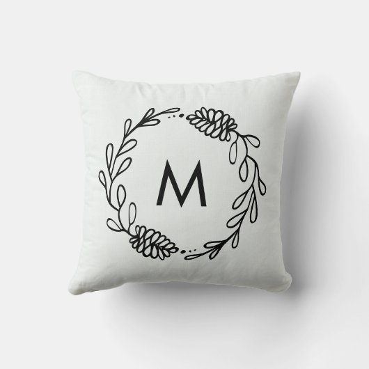 Coussin Rustic Laurel Ferme Pinecone Monogrammé (Verso)