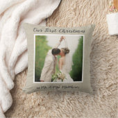 Coussin Rustic Linen Première photo des jeunes mariés de N (Couverture)