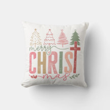 Rustic Pastel Merry Christ mas Tree