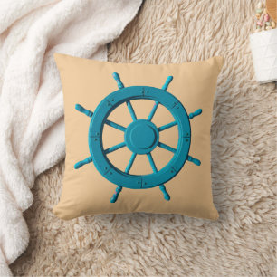 Coussin Rustic Patiné Bateau volant de roue photo