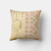 Coussin Rustic Rose Baby Girl Floral Polka Dot Nursery (Verso)