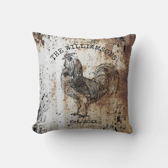 Coussin Rustic Vintage Antique Family (Recto)