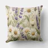 Coussin Rustic Wildflowers Pillow & Mug - Lavender Sage Fl (Verso)