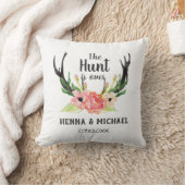 Coussin Rustique aquarelle Floral Boho Hunt est au-dessus (Couverture)