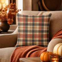 Rustique automne classique carreauté rouille crème