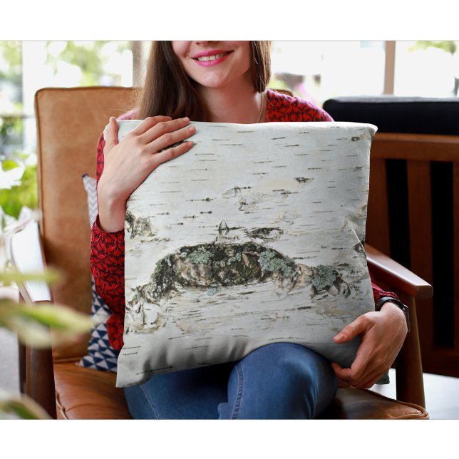 Coussin Rustique Bois de bouleau Cabine moderne (Créateur téléchargé)