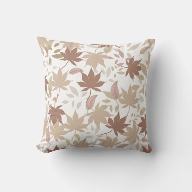 Coussin Rustique Botanique Feuille Motif Cosy Automne (Recto)