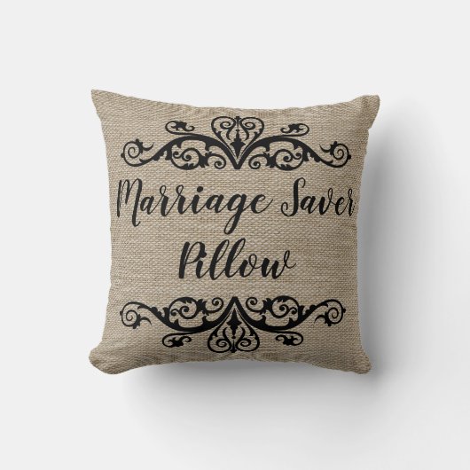 Coussin Rustique Burlap Look Mariage Saver (Recto)