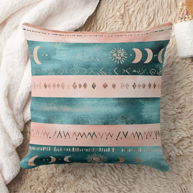 Coussin Rustique Céleste Rayure Lune Soleil Terestre (1) (Couverture)