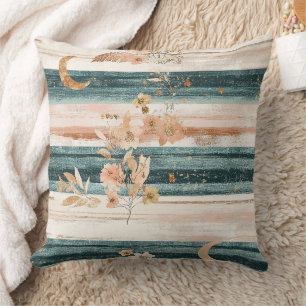Coussin Rustique Céleste Rayure Lune Soleil Terreux (11)