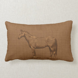 Coussin rustique de Lumbar de cheval