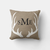 Coussin rustique de monogramme d'andouillers (Recto)