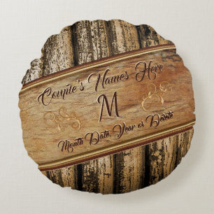 Coussin rustique de porteur d'alliances ou cadeaux