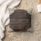 Coussin Rustique Grange Bois & dentelle Romantique Élégant (Couverture)
