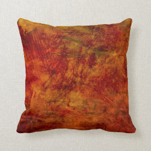 Coussin Rustique Pays Brûlé Orange Texture Brown