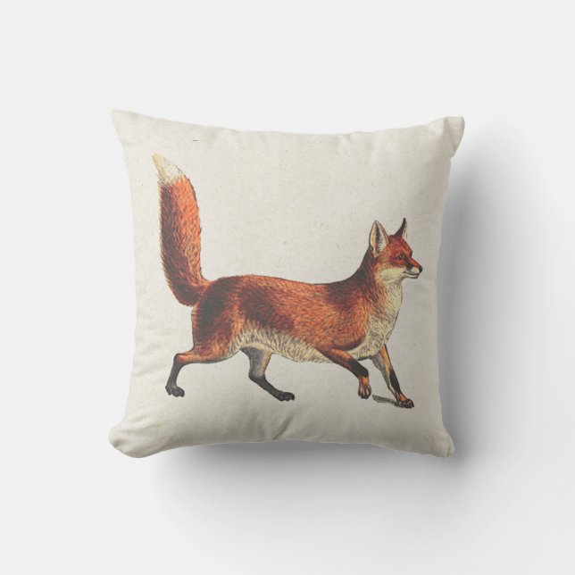 Coussin rustique Red Fox Woodland (Recto)
