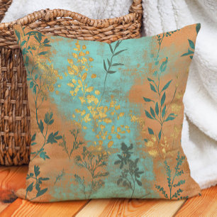 Coussin Rustique Sud-Ouest Bohème Chic Terracotta Turquois