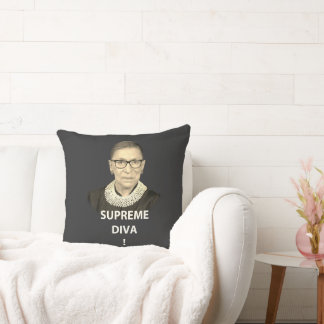 Coussin Ruth Bader Ginsburg Diva Suprême teintée