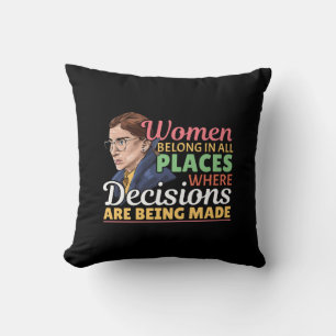Coussin Ruth Bader Ginsburg Féministe Avocate Juge