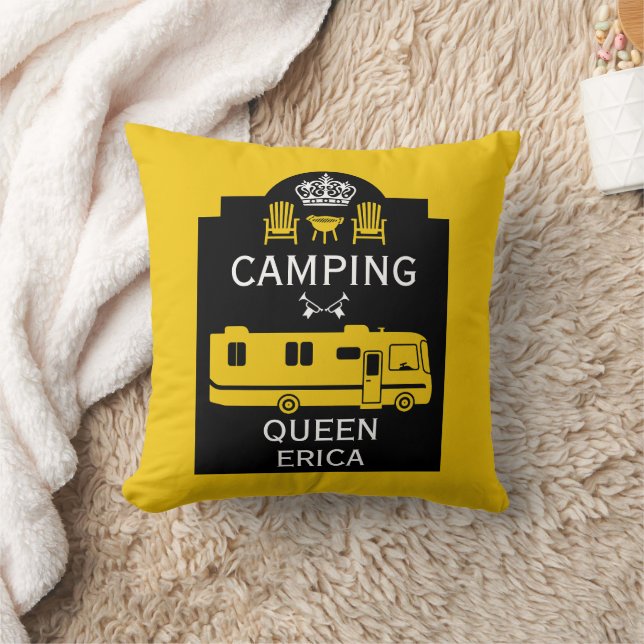 Coussin RV Camping Queen USA (Couverture)
