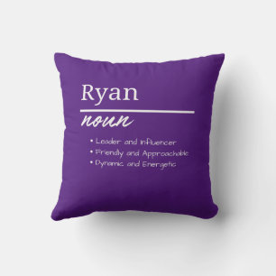 Coussin Ryan, Nom de Garçon Personnalisé Définition