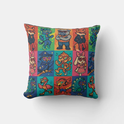 Coussin Rythmes et Bêtes (Recto)