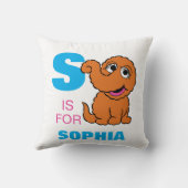 Coussin S est pour Snuffleupagus | Ajoutez votre nom (Verso)