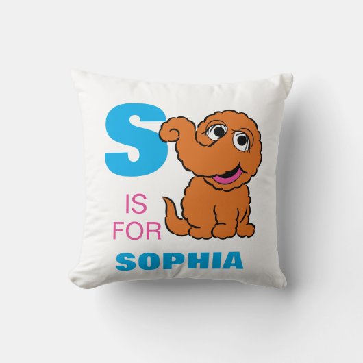 Coussin S est pour Snuffleupagus | Ajoutez votre nom (Recto)