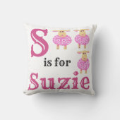 Coussin S est pour Suzie Throw Pillow (Recto)