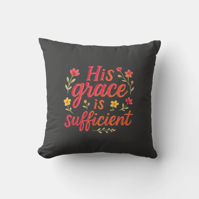 Coussin Sa Grâce est suffisante (Recto)