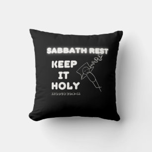Coussin Sabbath Repos Gardez-Le Saint Design Graphique
