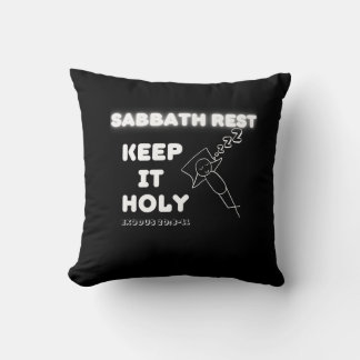 Coussin Sabbath Repos Gardez-Le Saint Design Graphique
