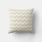 Coussin Sable beige blanc motif chevron zig-zag (Verso)